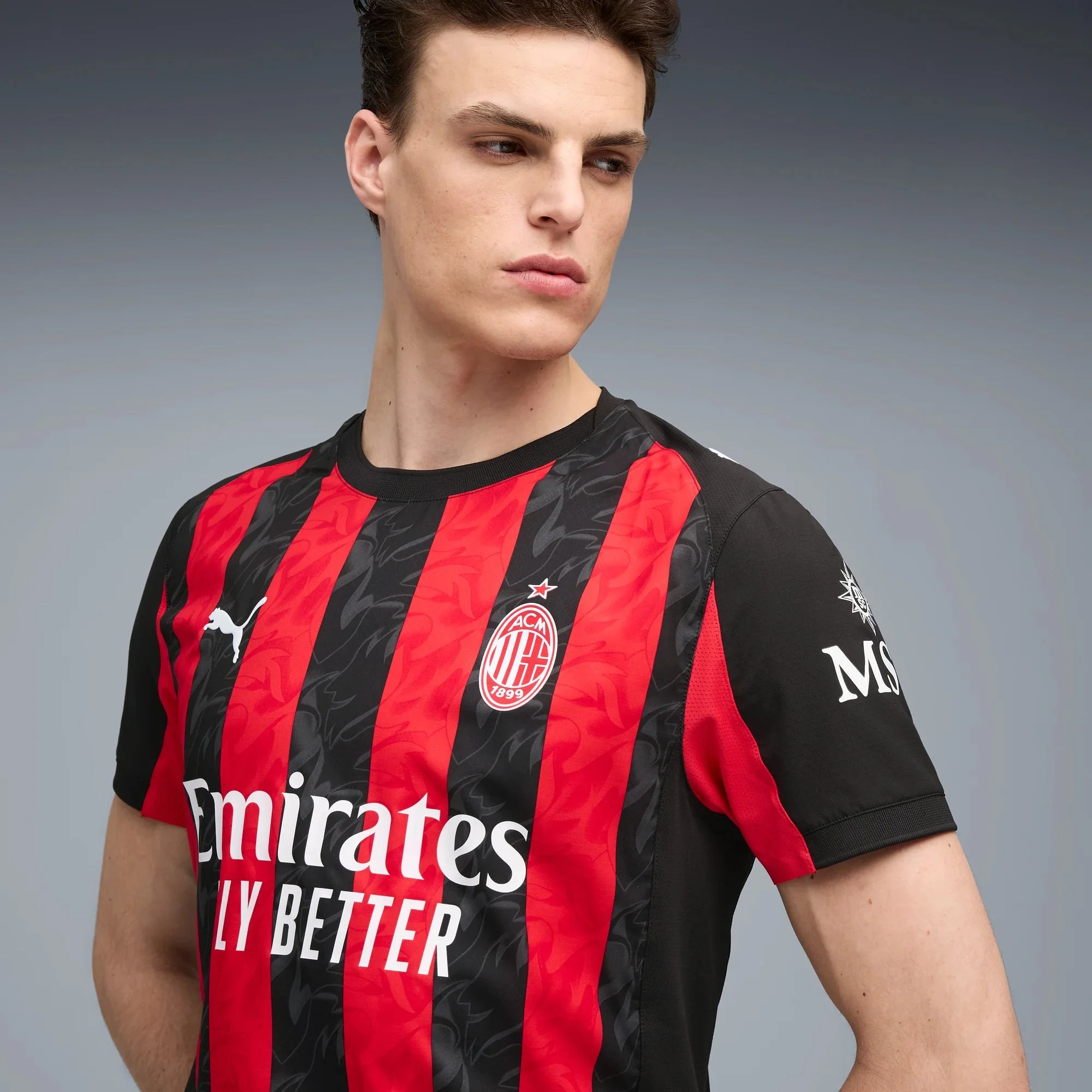 Puma 2025-26 AC Milan Men's Authentic Home Soccer Jersey - Image 5