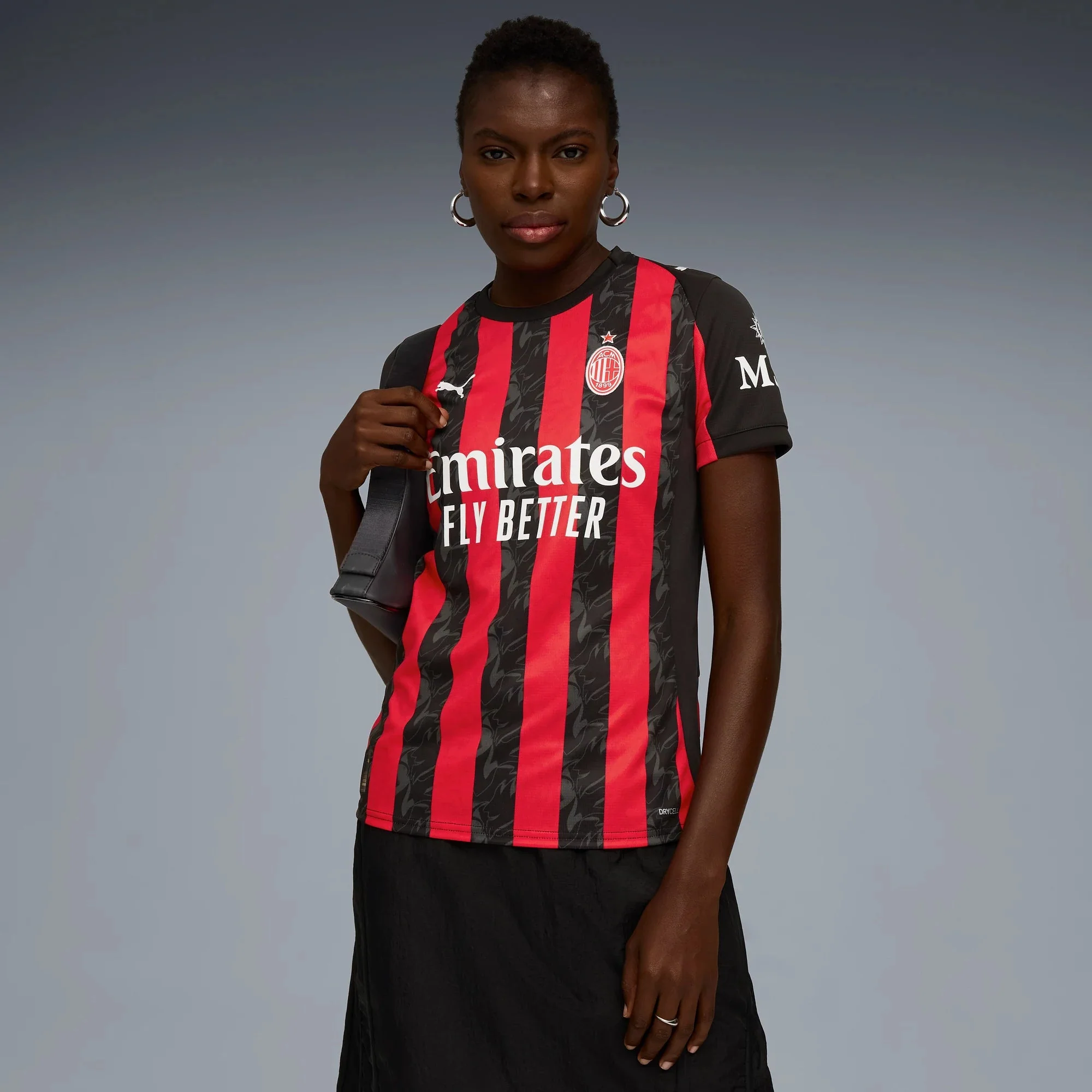 Puma 2025-26 AC Milan Women's Stadium Home Soccer Jersey - Image 3