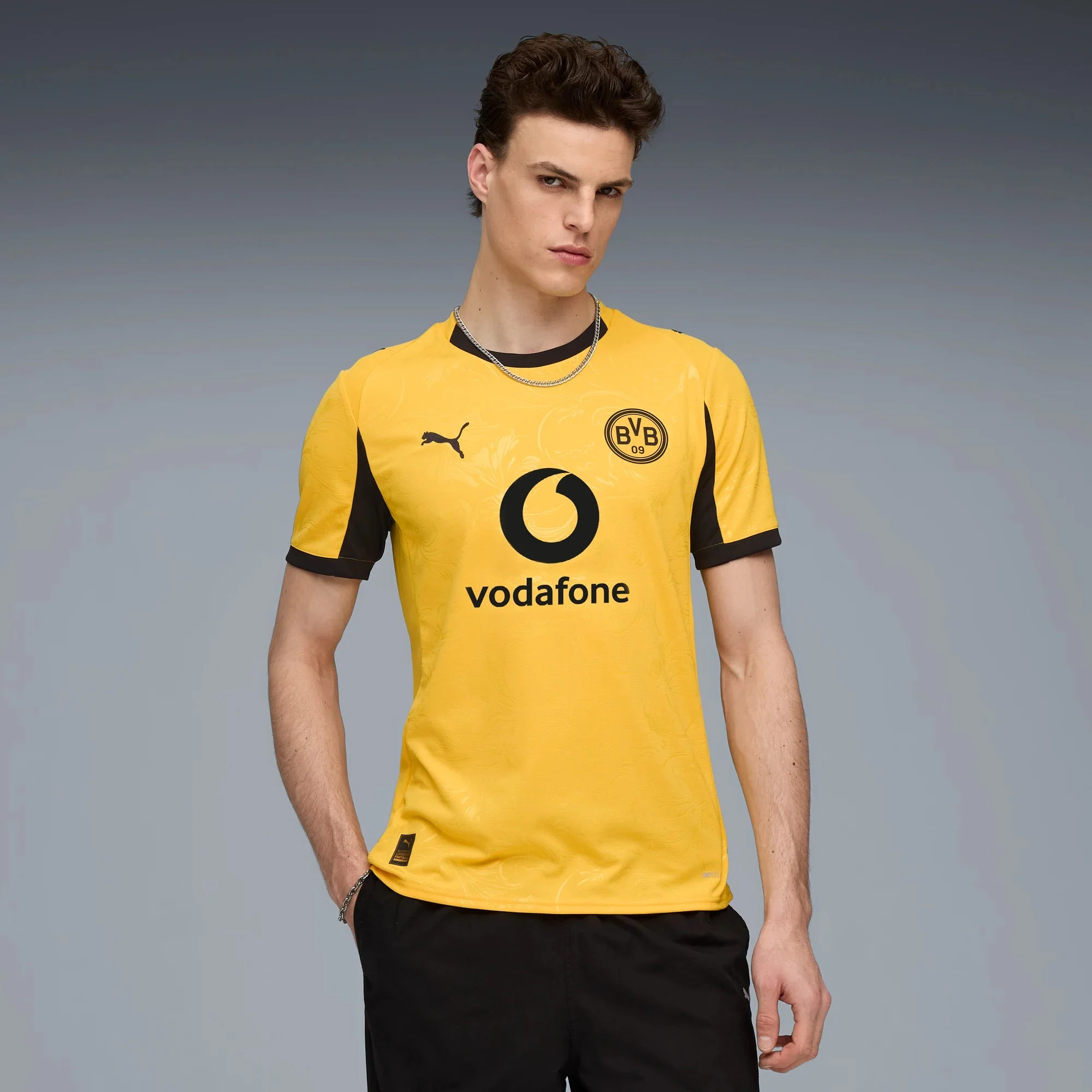 Puma 2025-26 Borussia Dortmund Men's Stadium Cup Soccer Jersey - Image 3