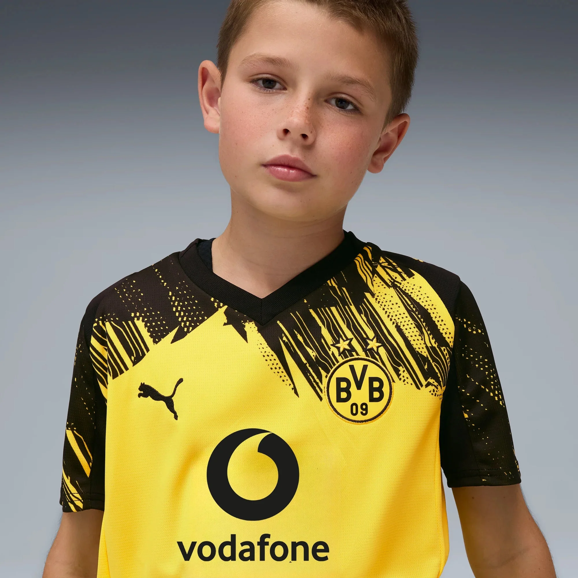 Puma 2025-26 Borussia Dortmund Youth Stadium Home Soccer Jersey - Image 5
