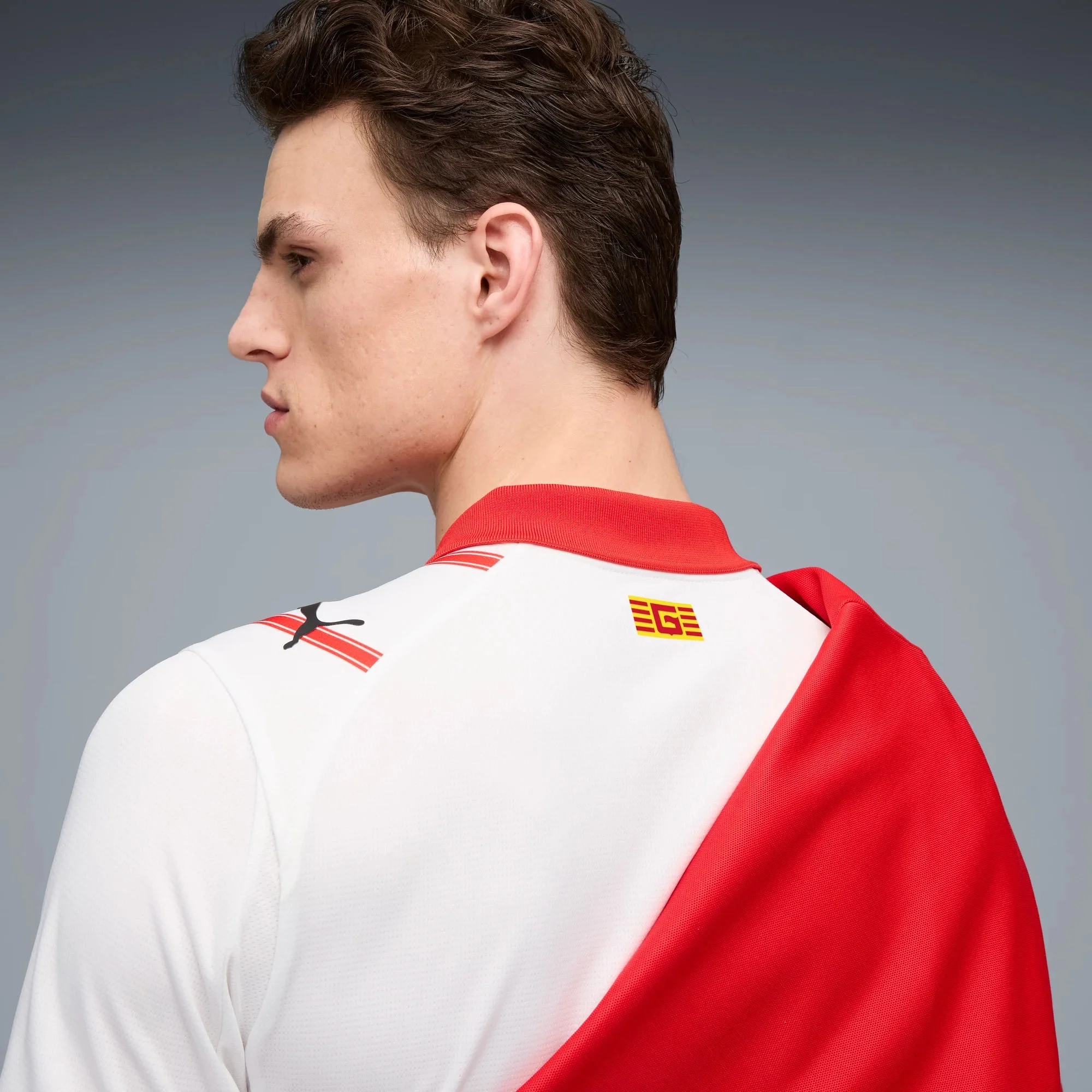 Puma 2025-26 Girona Men's Stadium Home Soccer Jersey - Image 6