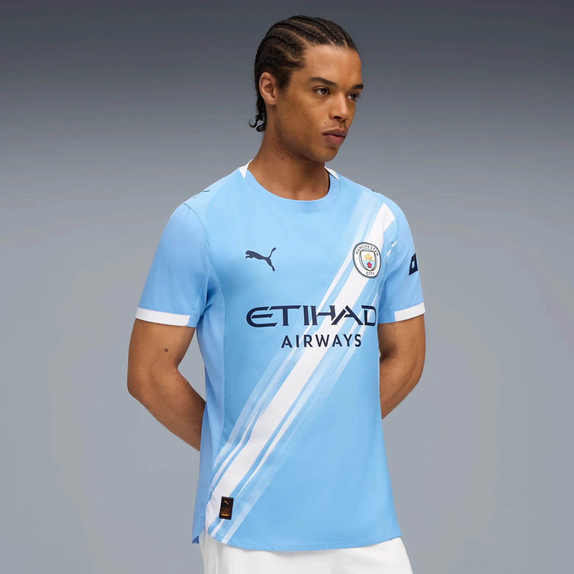 Puma 2025-26 Manchester City Men's Authentic Home Soccer Jersey - Image 3