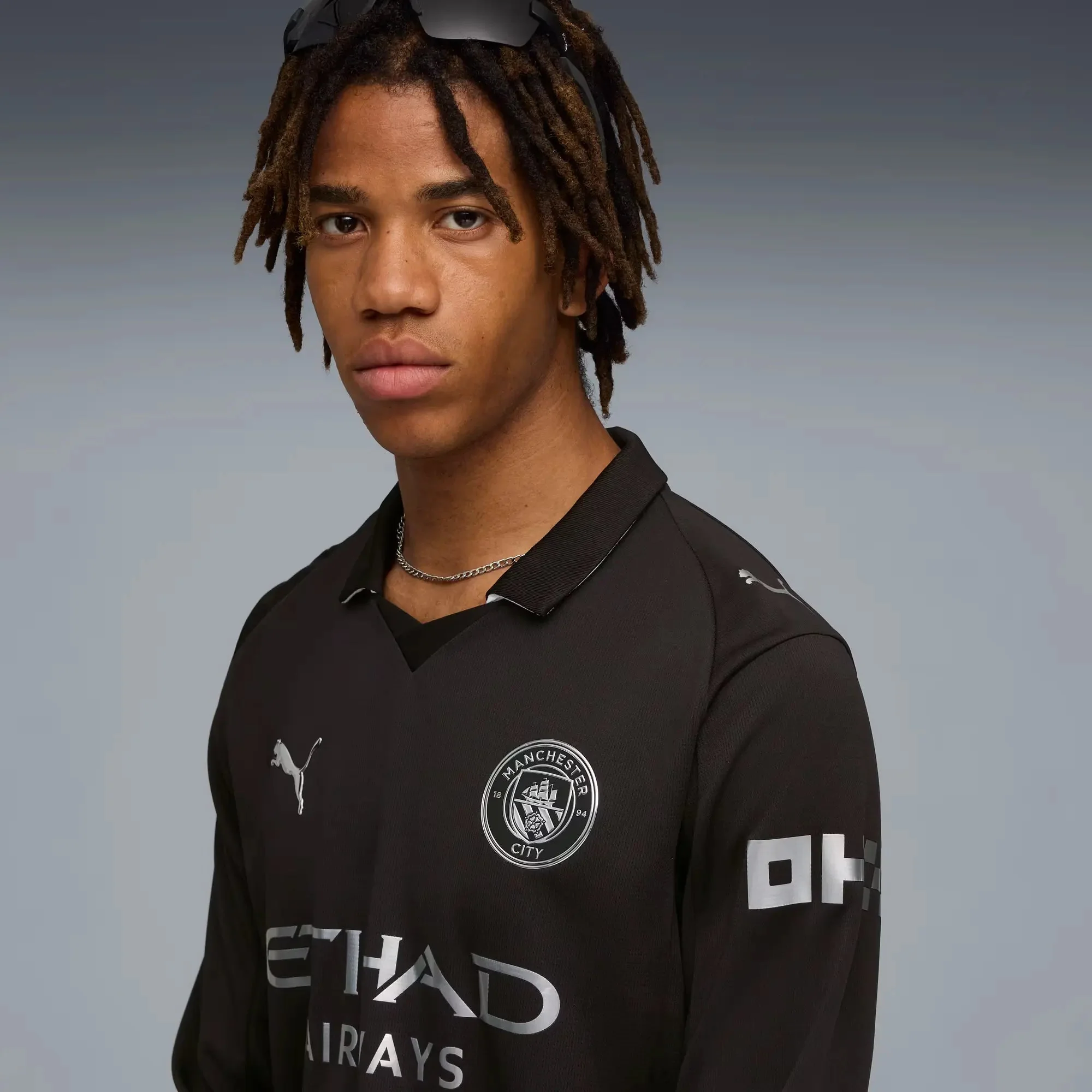Puma 2025-26 Manchester City Men's Stadium Away Long-Sleeve Soccer Jersey - Image 5