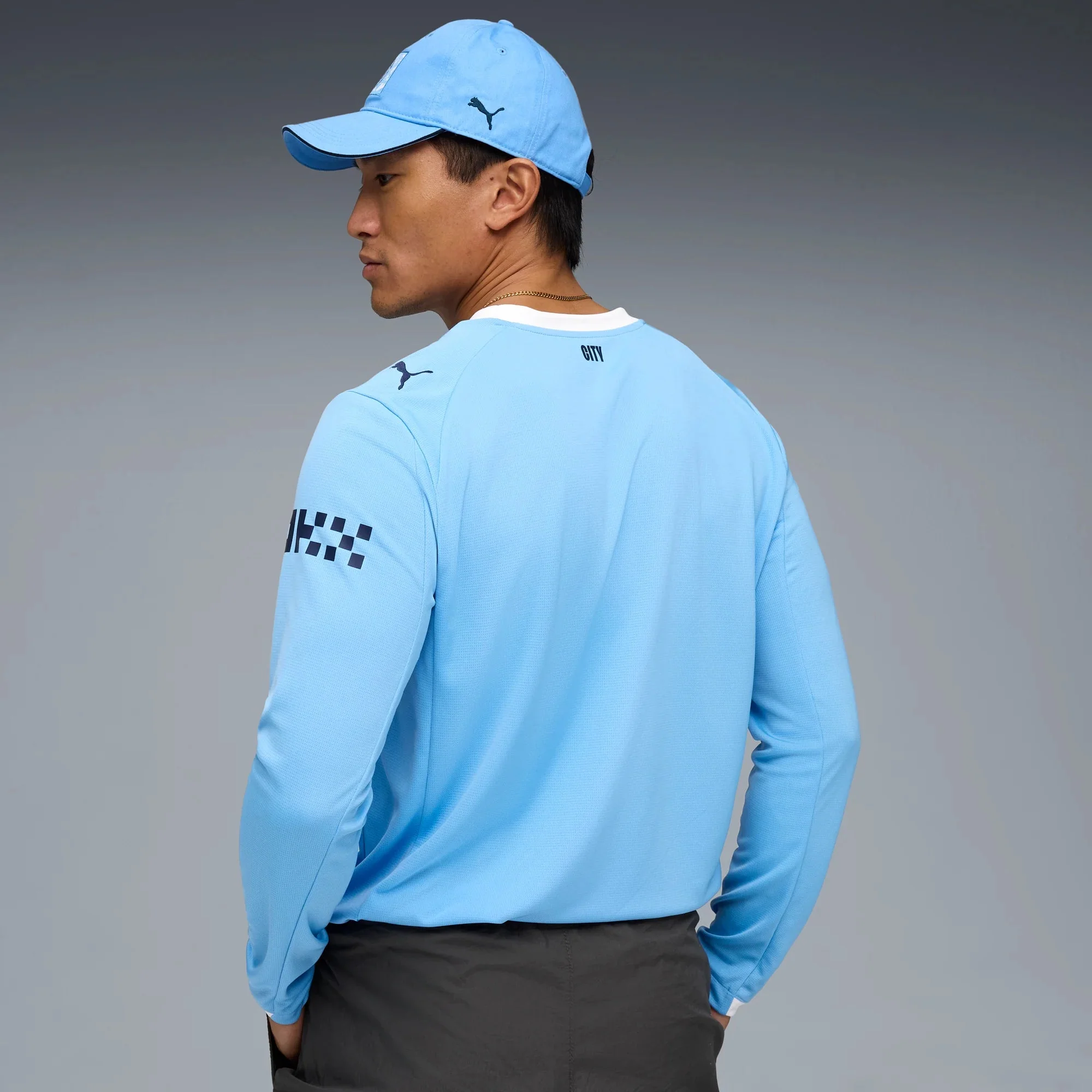 Puma 2025-26 Manchester City Men's Stadium Home Long-Sleeve Soccer Jersey - Image 4
