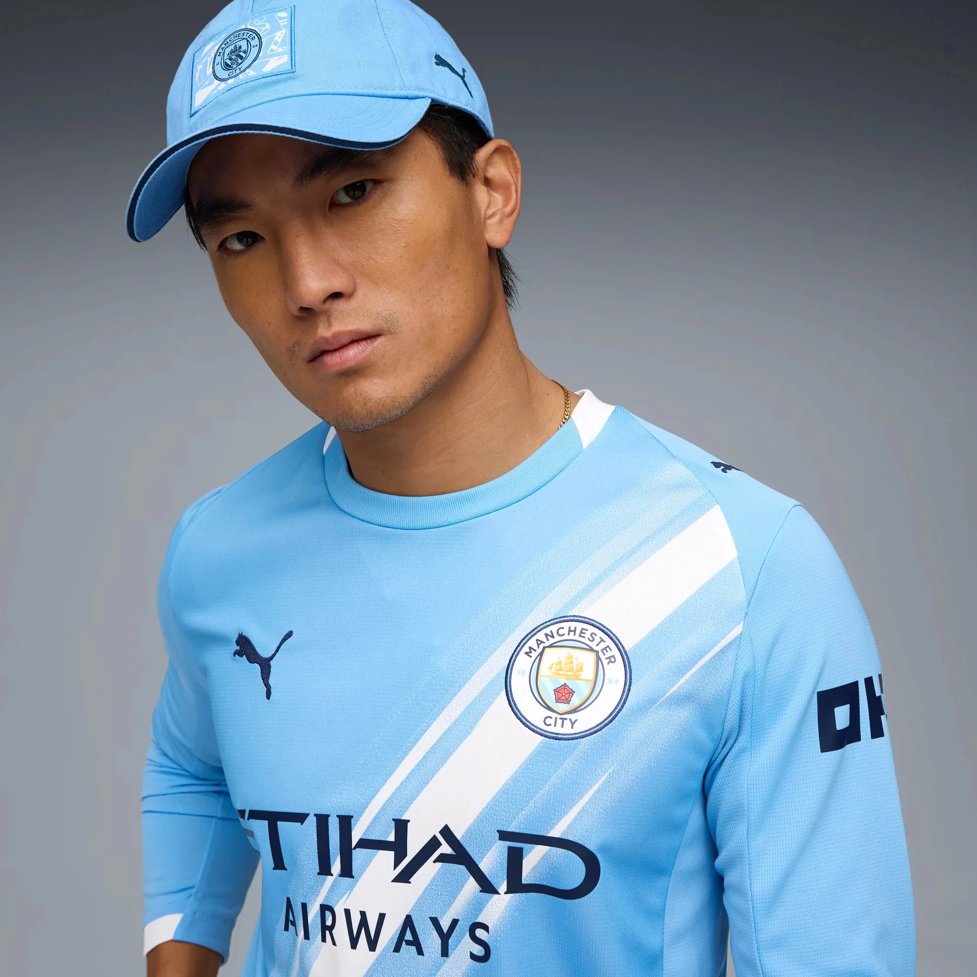 Puma 2025-26 Manchester City Men's Stadium Home Long-Sleeve Soccer Jersey - Image 6