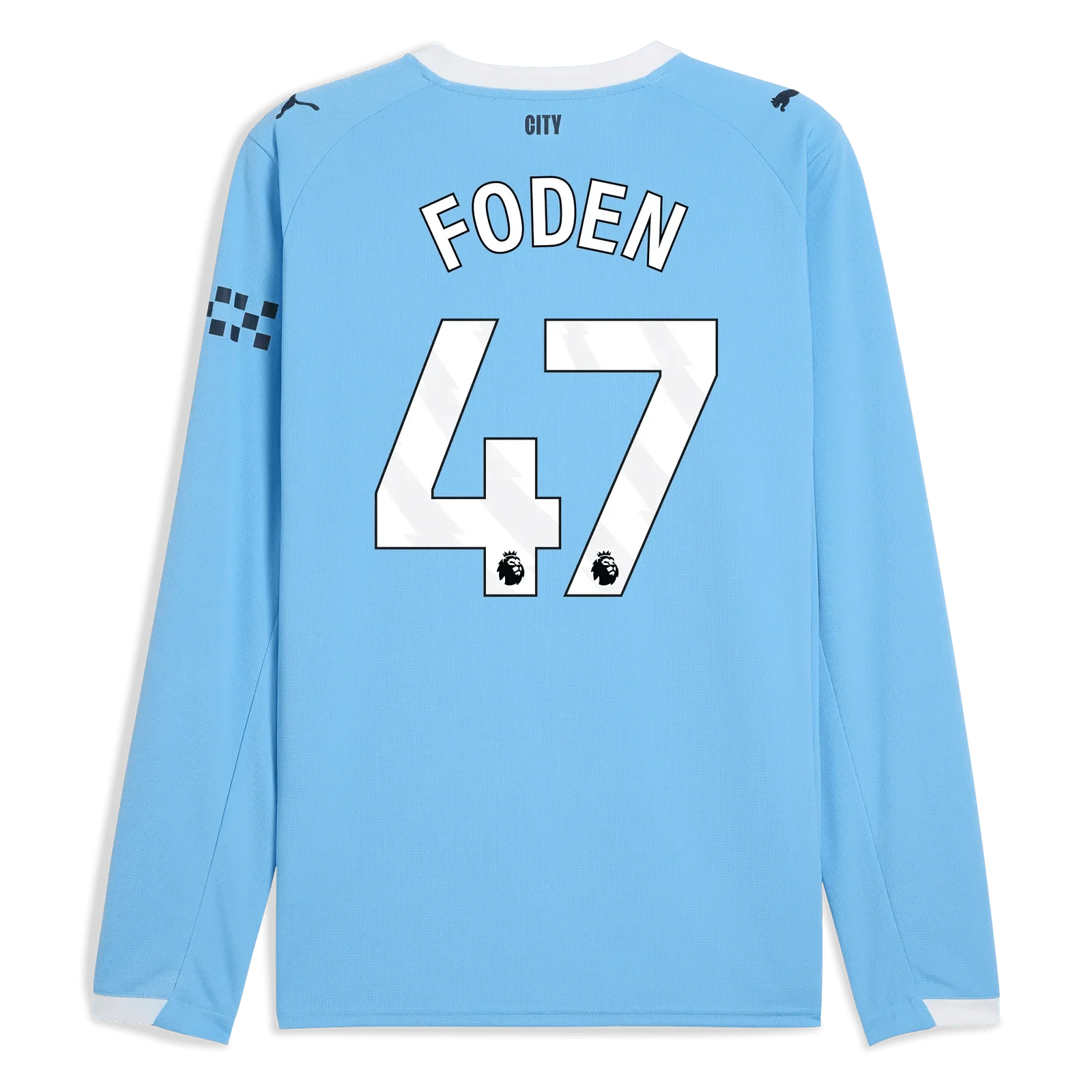 Puma 2025-26 Manchester City Men's Stadium Home Long-Sleeve Soccer Jersey - Image 7