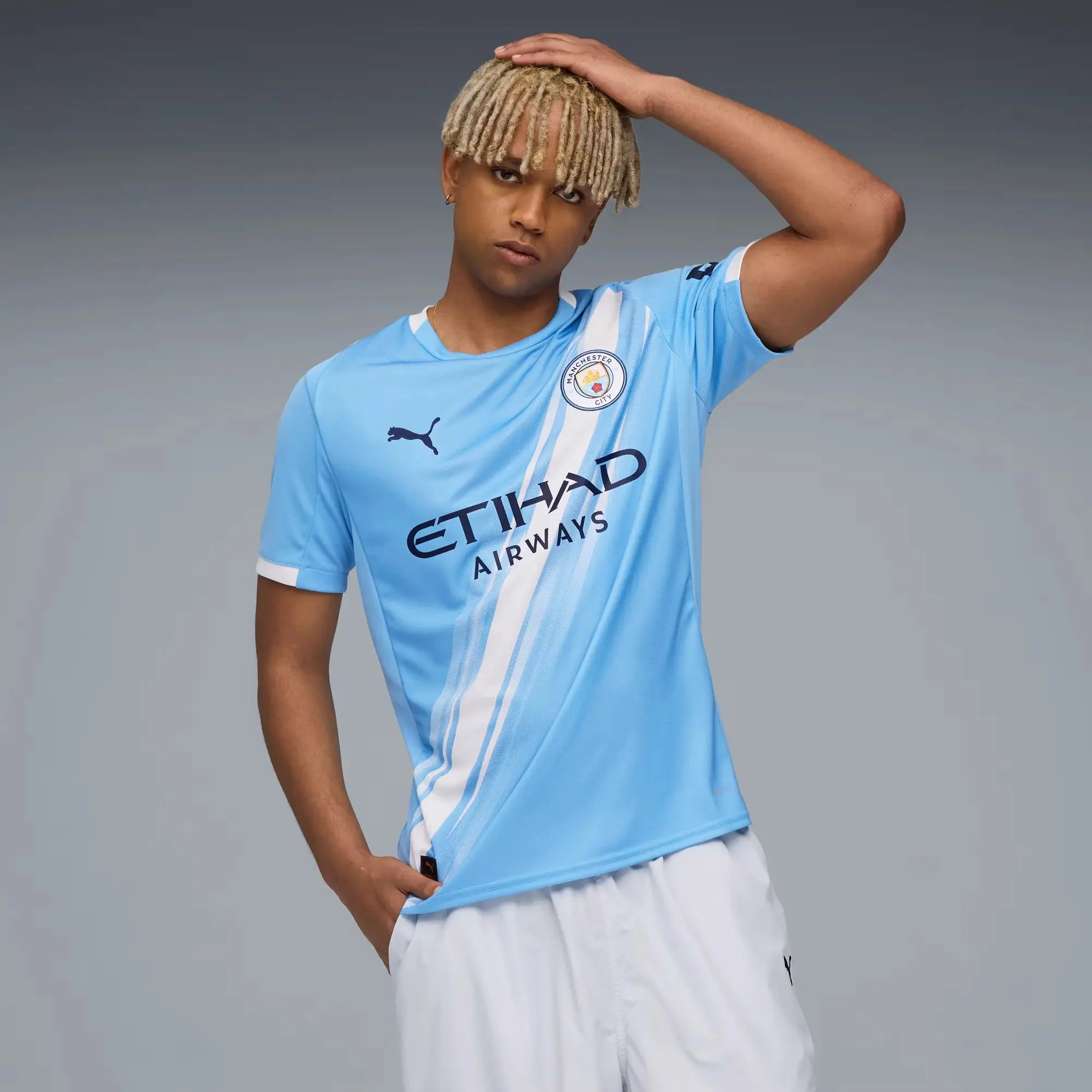 Puma 2025-26 Manchester City Men's Stadium Home Soccer Jersey - Image 3
