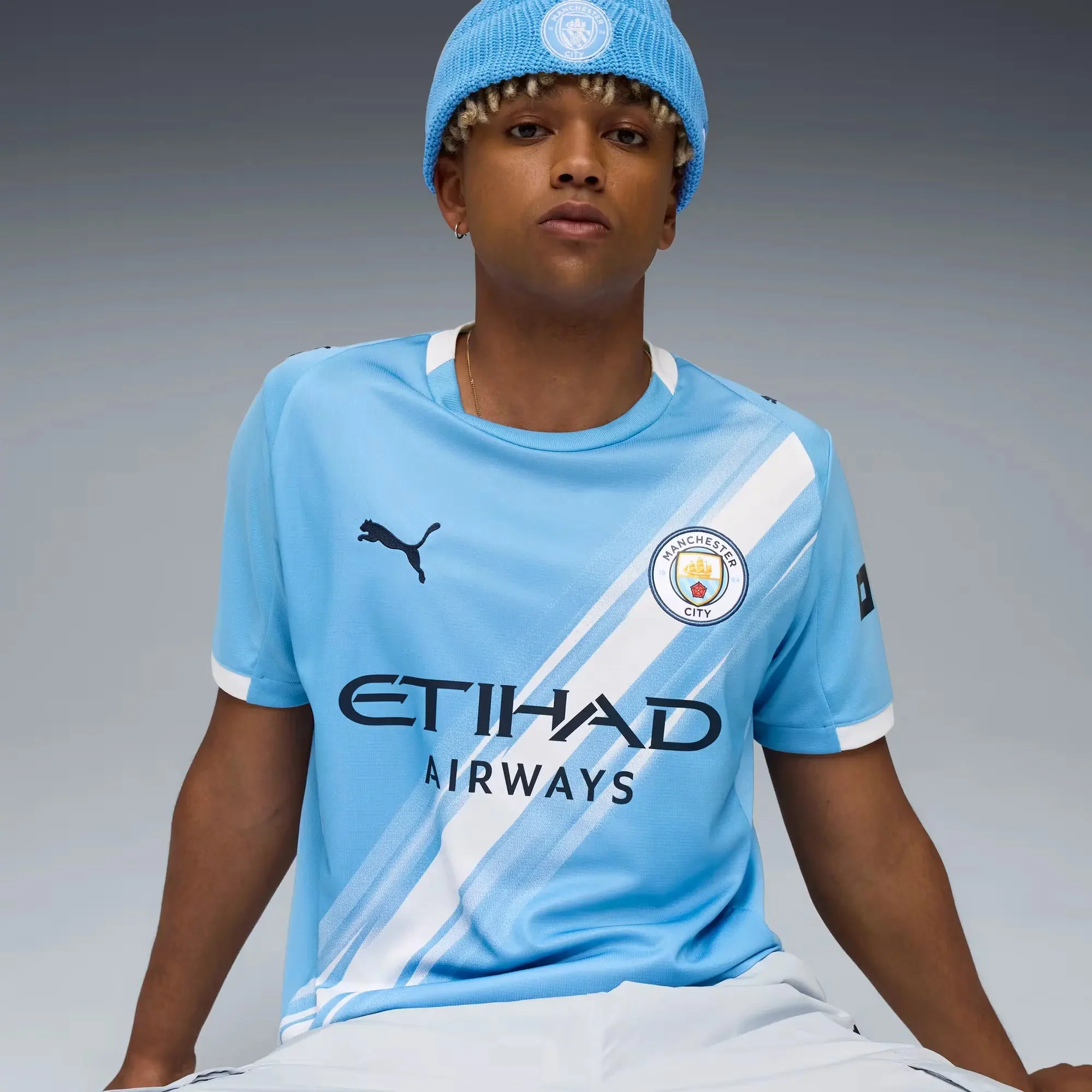 Puma 2025-26 Manchester City Men's Stadium Home Soccer Jersey - Image 5