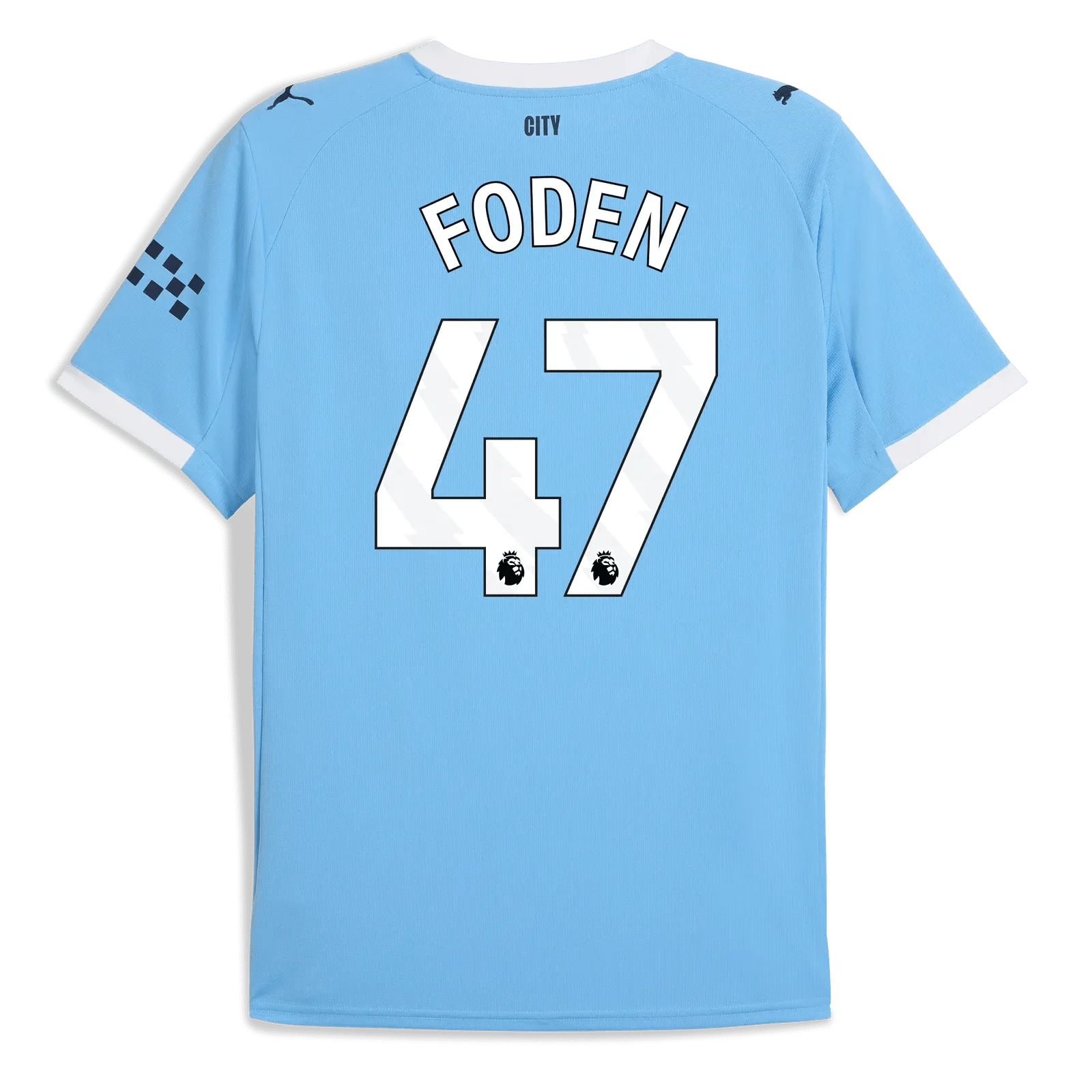 Puma 2025-26 Manchester City Youth Stadium Home Soccer Jersey - Image 7
