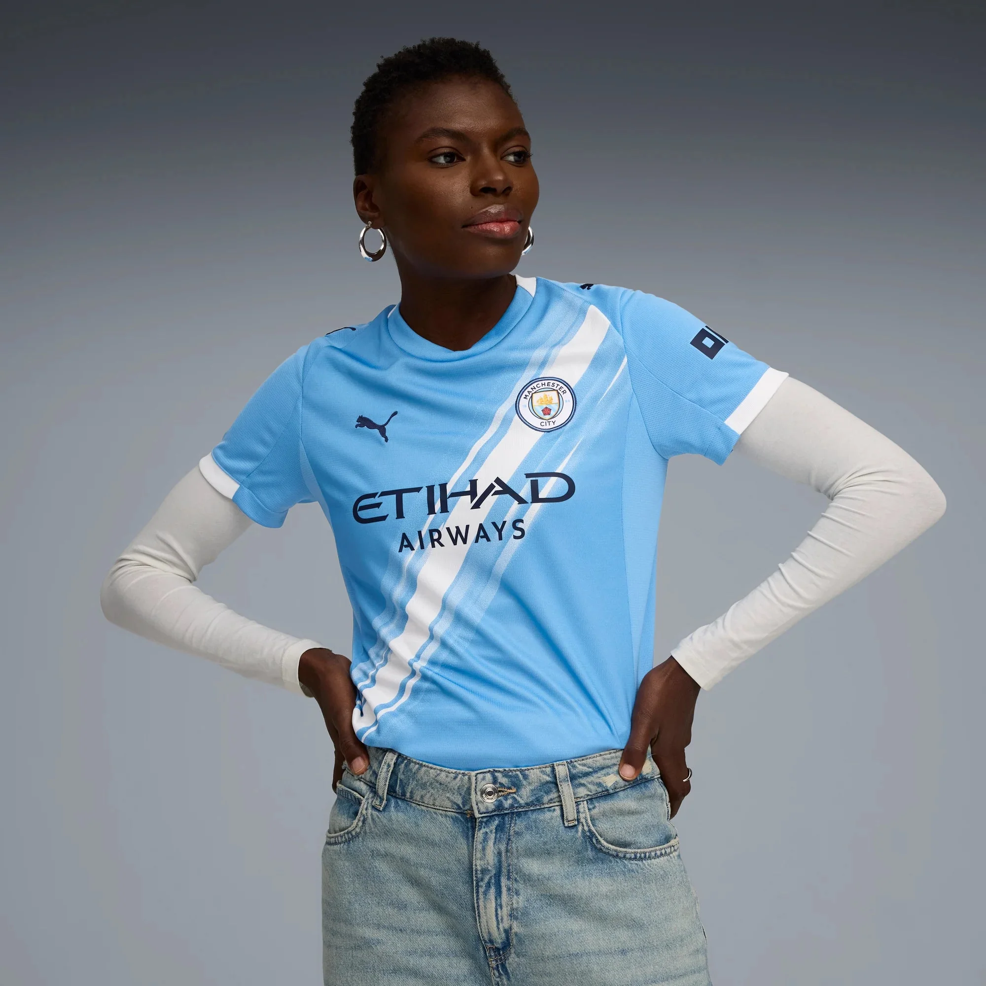 Puma 2025-26 Manchester City Women's Stadium Home Soccer Jersey - Image 3