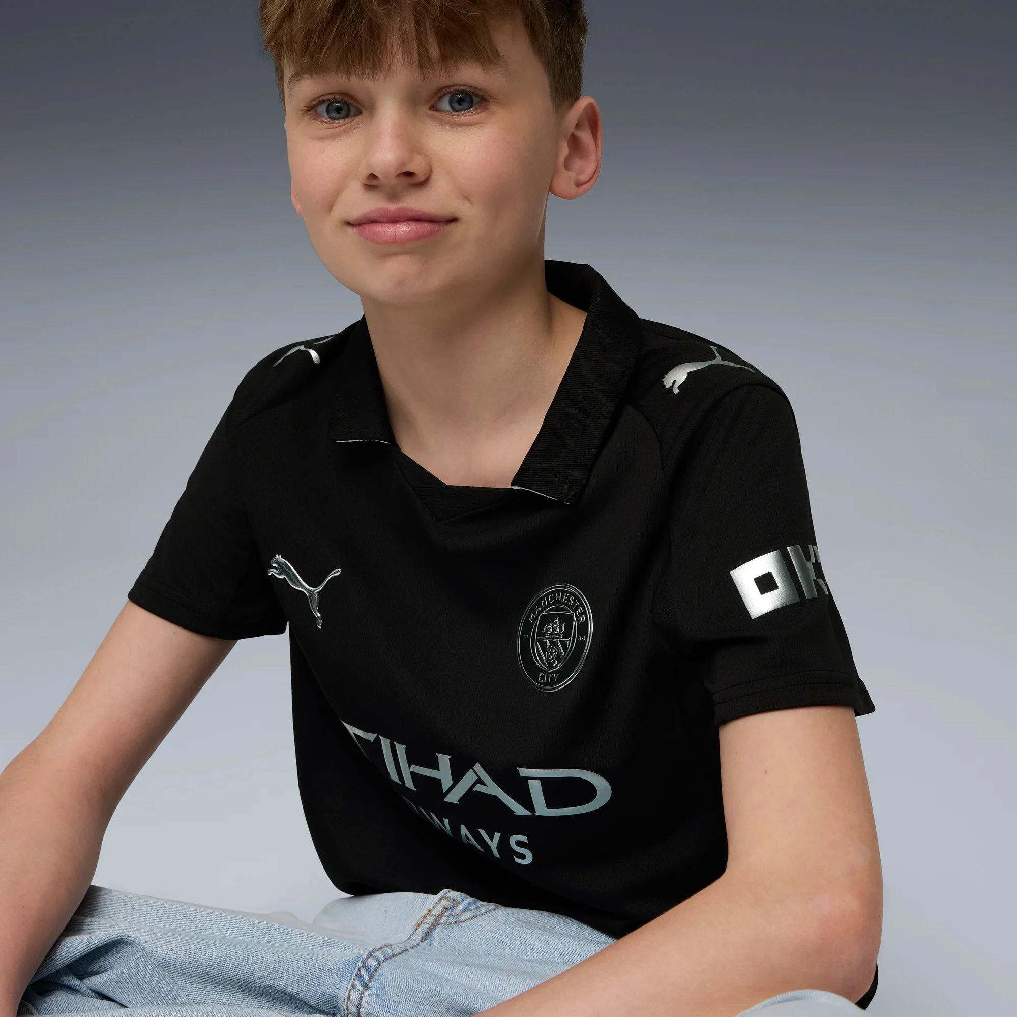 Puma 2025-26 Manchester City Youth Stadium Away Soccer Jersey - Image 5