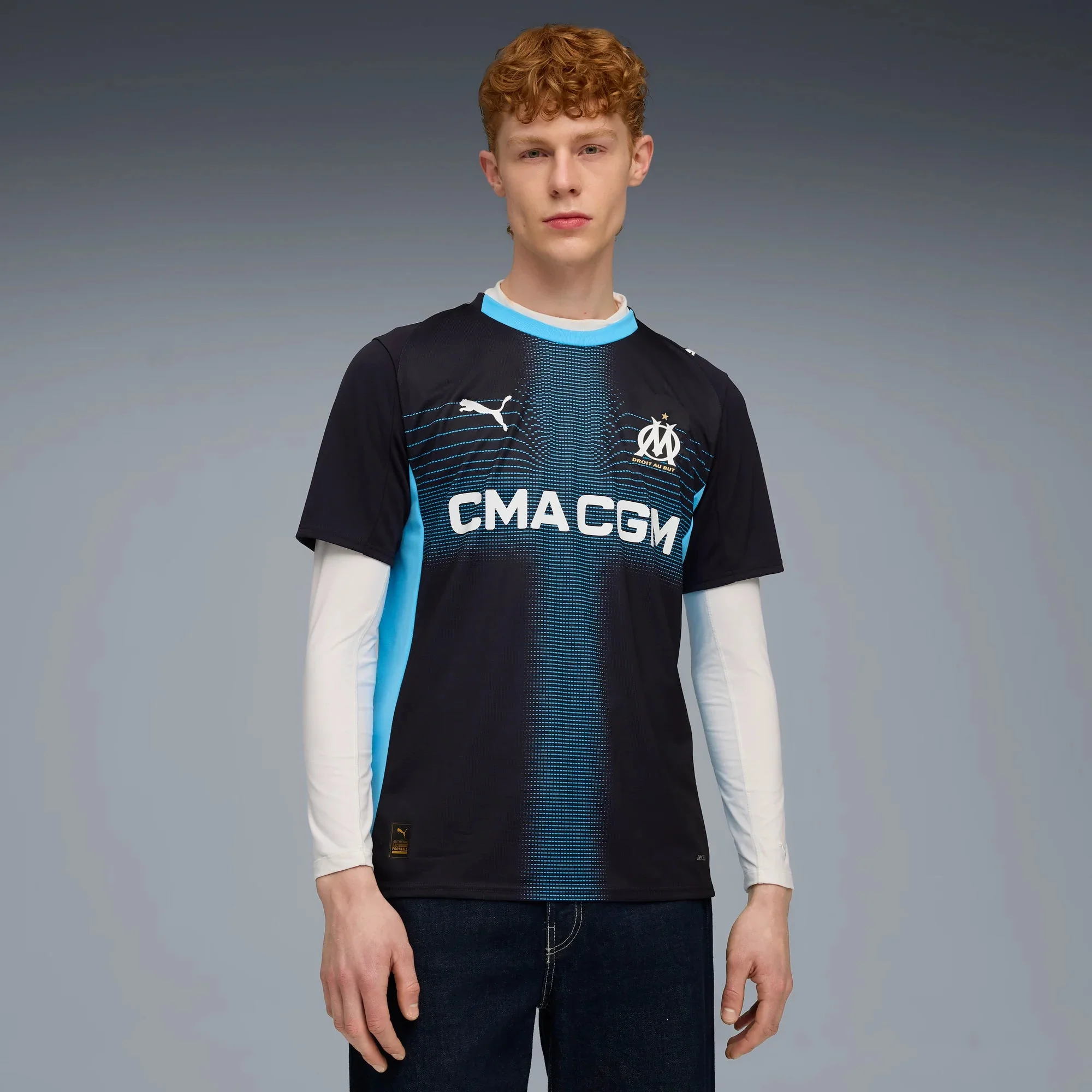 Puma 2025-26 Olympique de Marseille Men's Stadium Away Soccer Jersey - Image 3