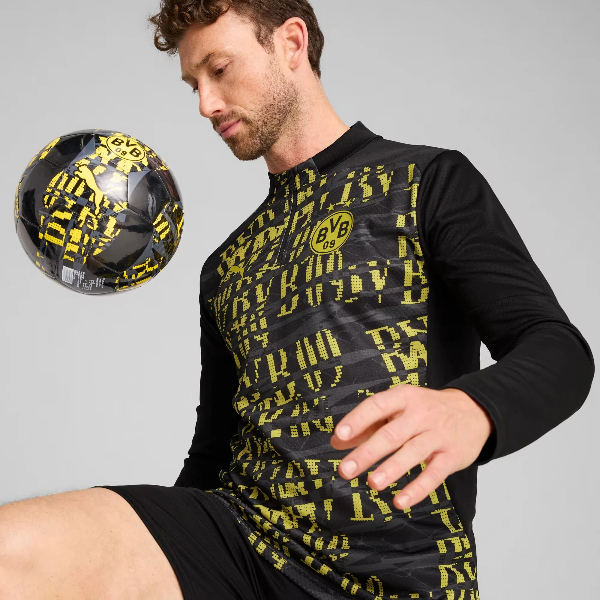 Puma 2025 Borussia Dortmund Men's Prematch Quarter Zip Top - Image 5