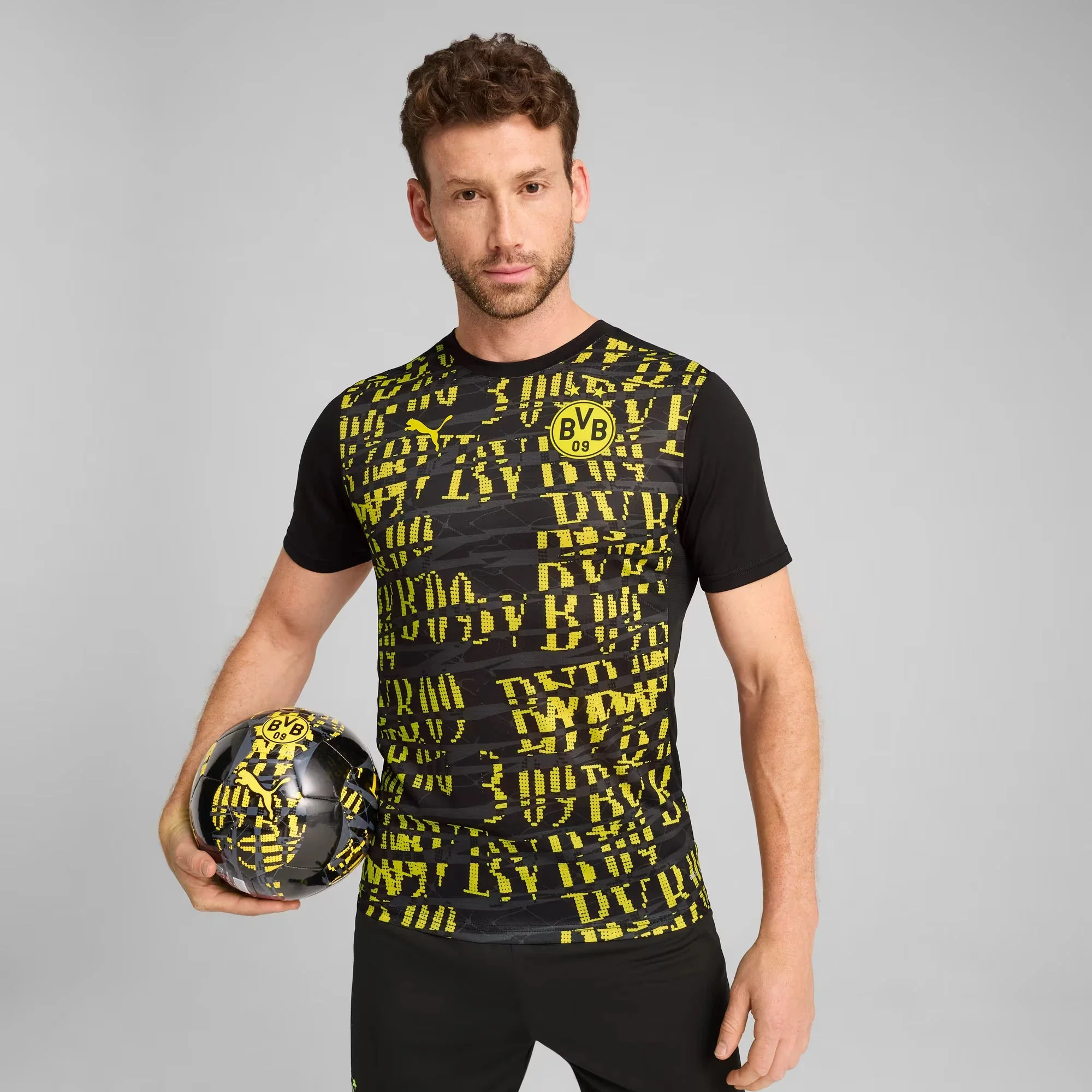 Puma 2025 Borussia Dortmund Men's Prematch SS Jersey - Image 3