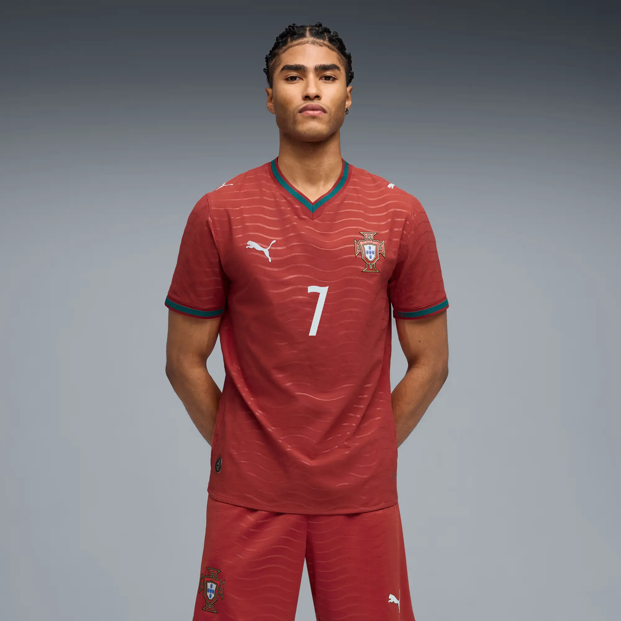 Puma 2026 Portugal Men's Authentic Home Ronaldo #7 Soccer Jersey - Image 4