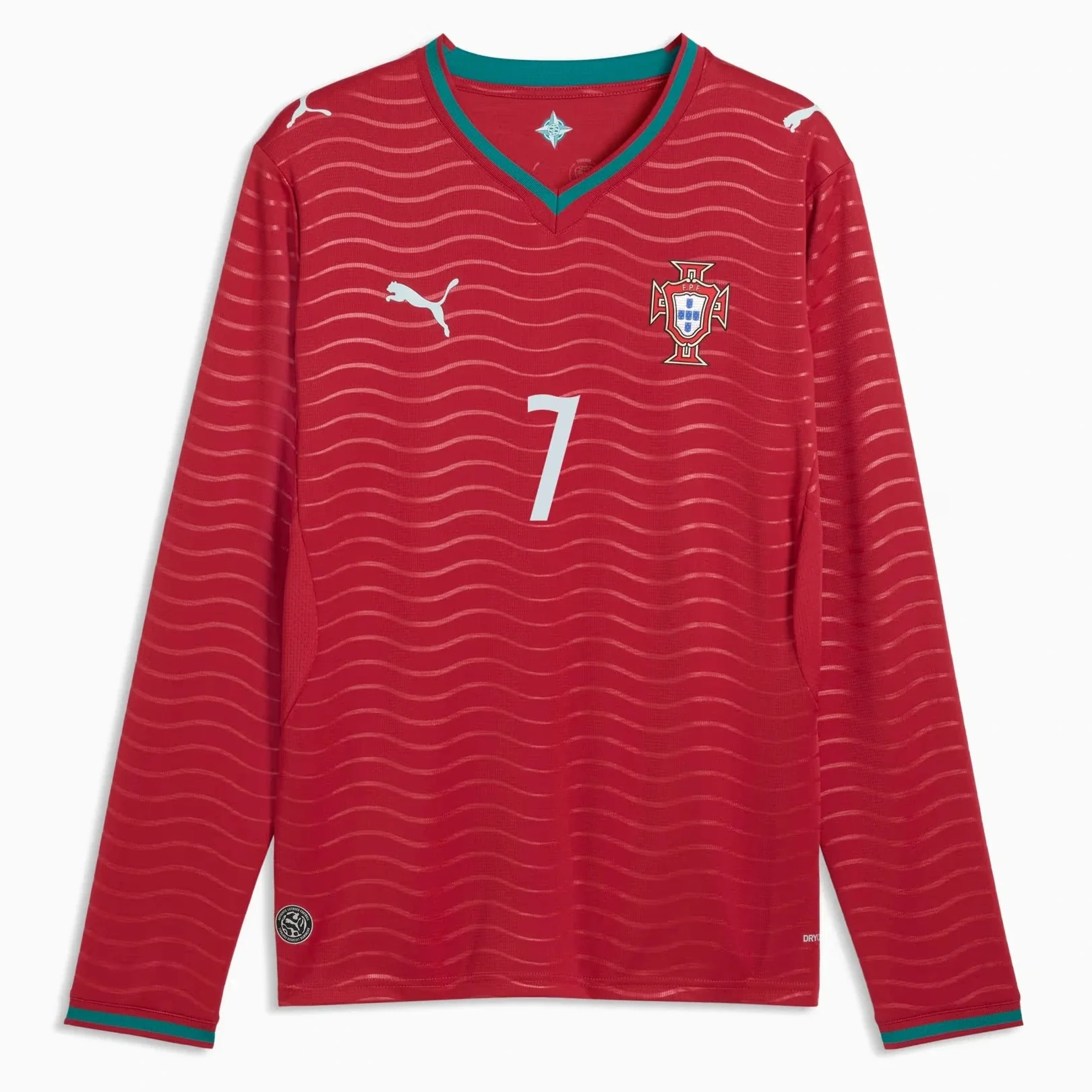 Puma 2026 Portugal Men's Stadium Home Ronaldo #7 Long-Sleeve Soccer Jersey - Image 2