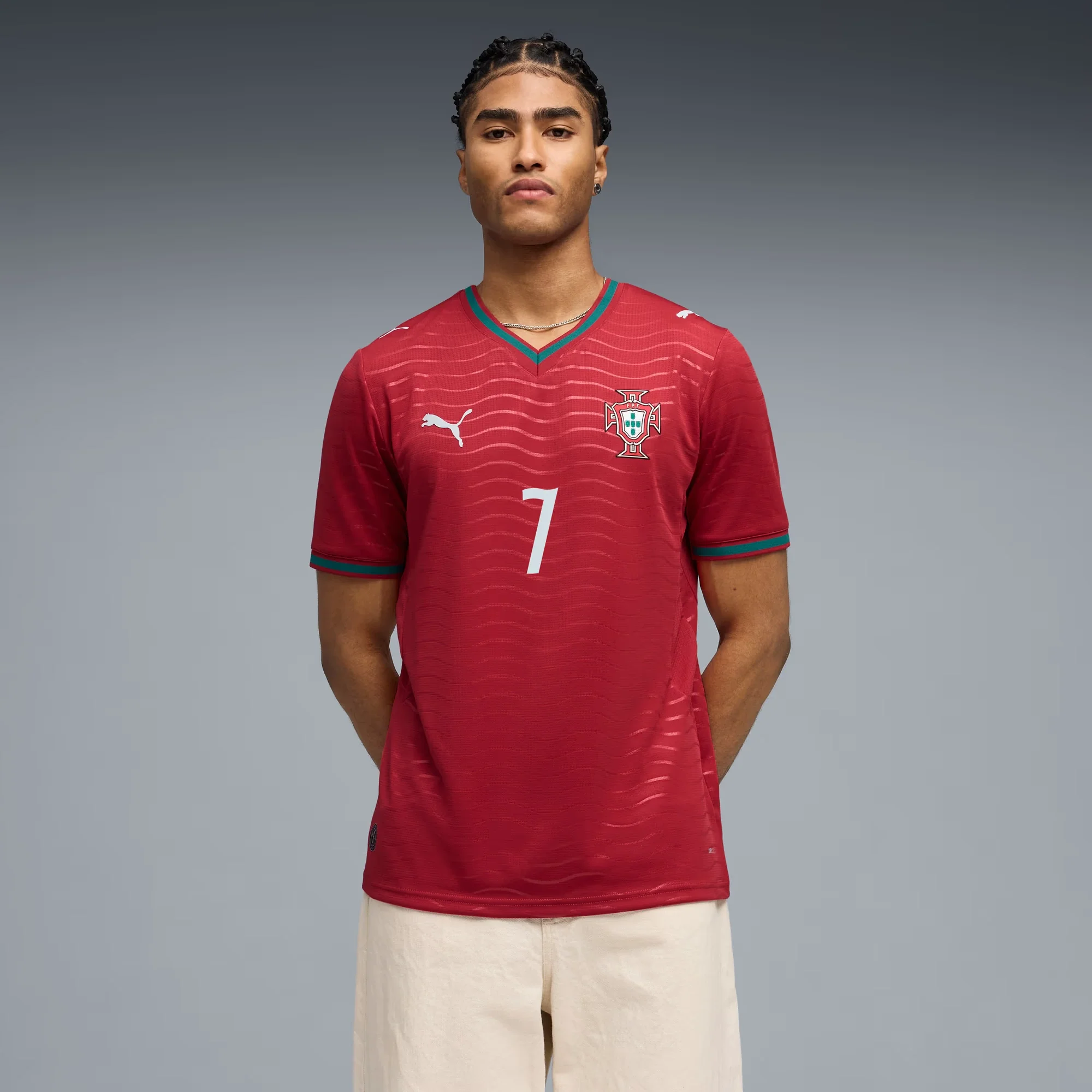 Puma 2026 Portugal Men's Stadium Home Ronaldo #7 Soccer Jersey - Image 4