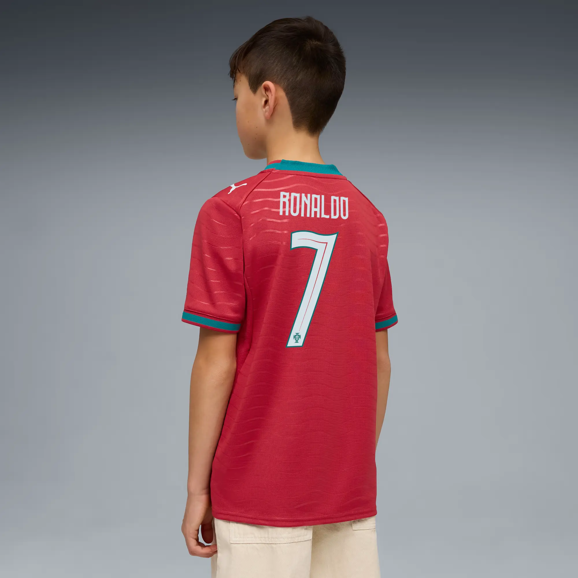 Puma 2026 Portugal Youth Stadium Home Ronaldo #7 Soccer Jersey - Image 3