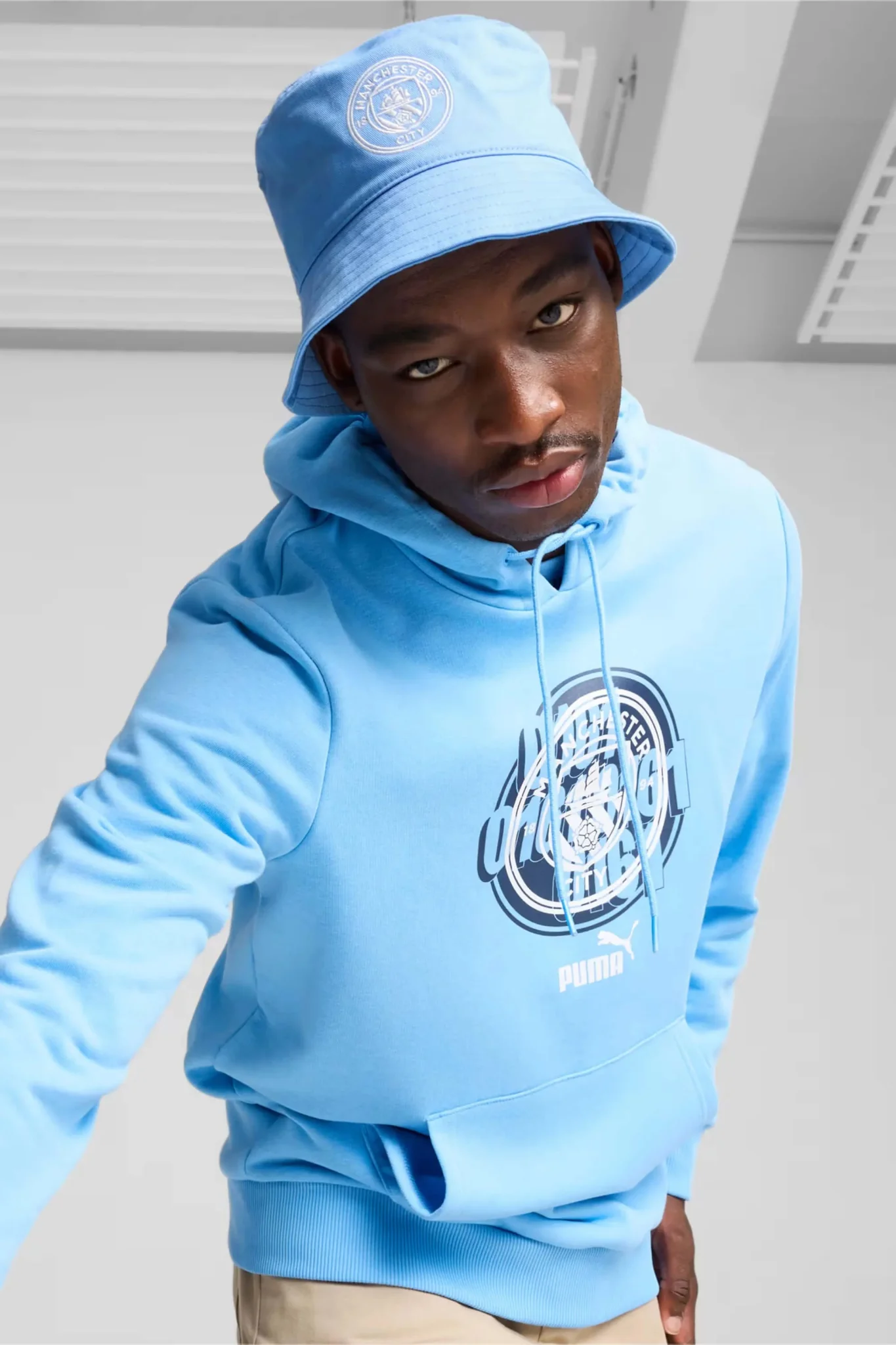 Puma Manchester CIty ESS Bucket Hat - Image 3