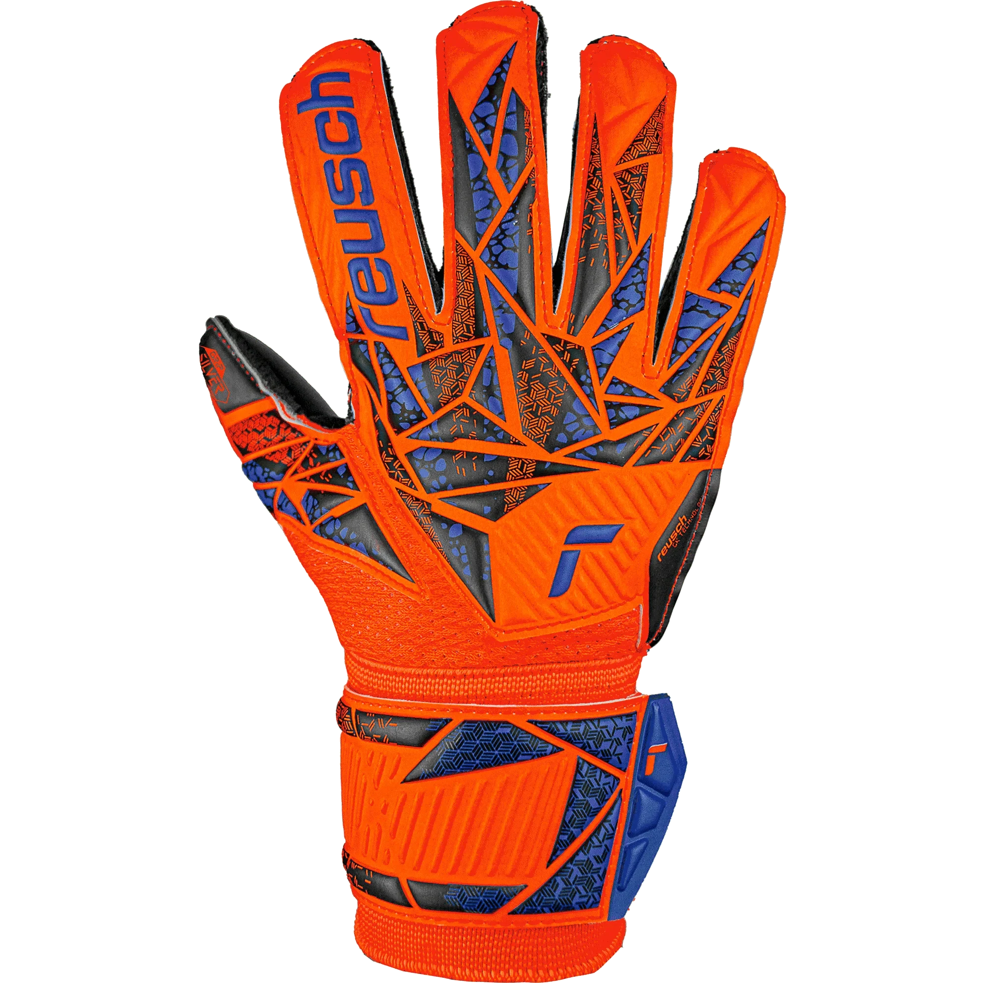 Reusch JR Attrakt Silver Goalkeeper Gloves - Image 2