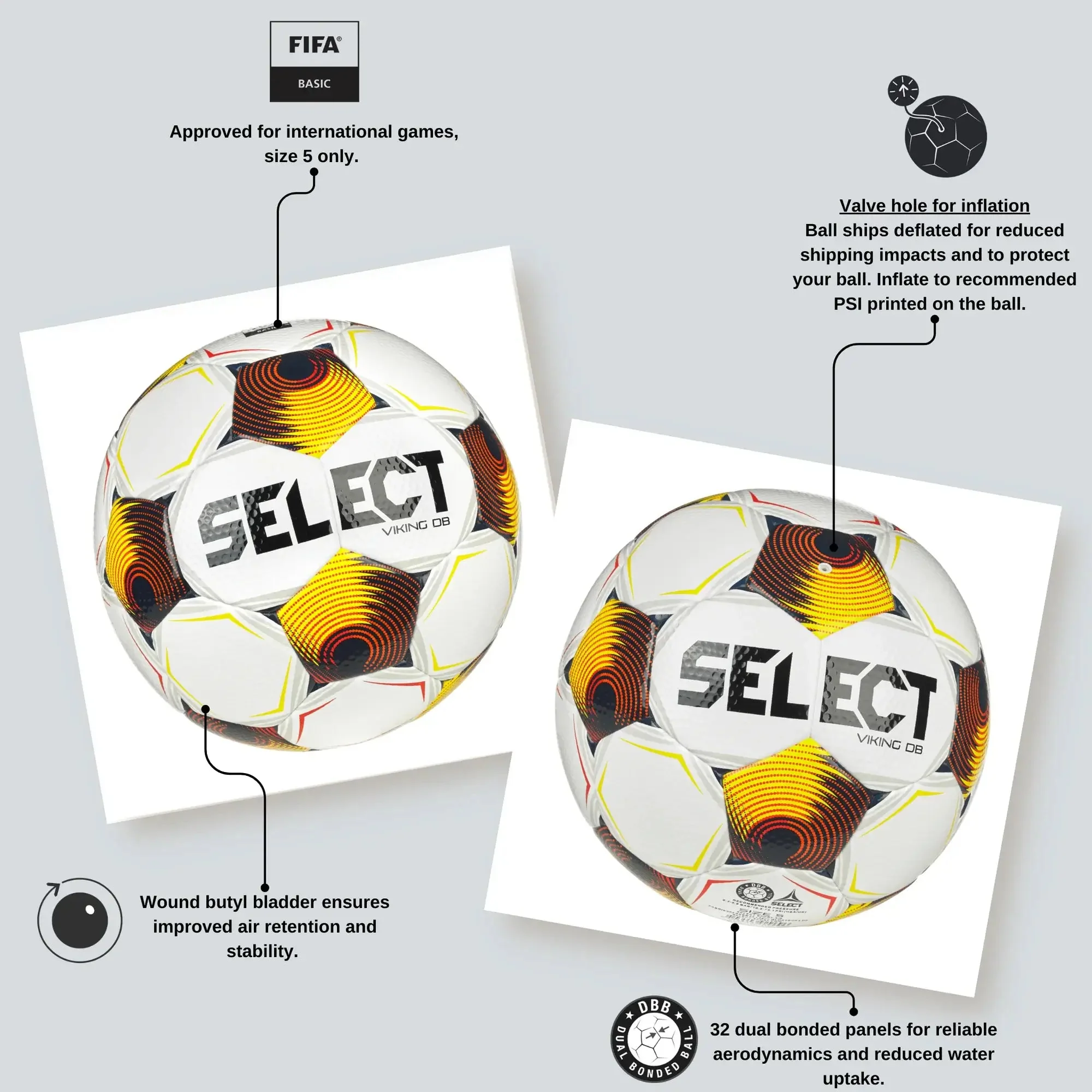 Select v25 Viking DB Soccer Ball - Image 5