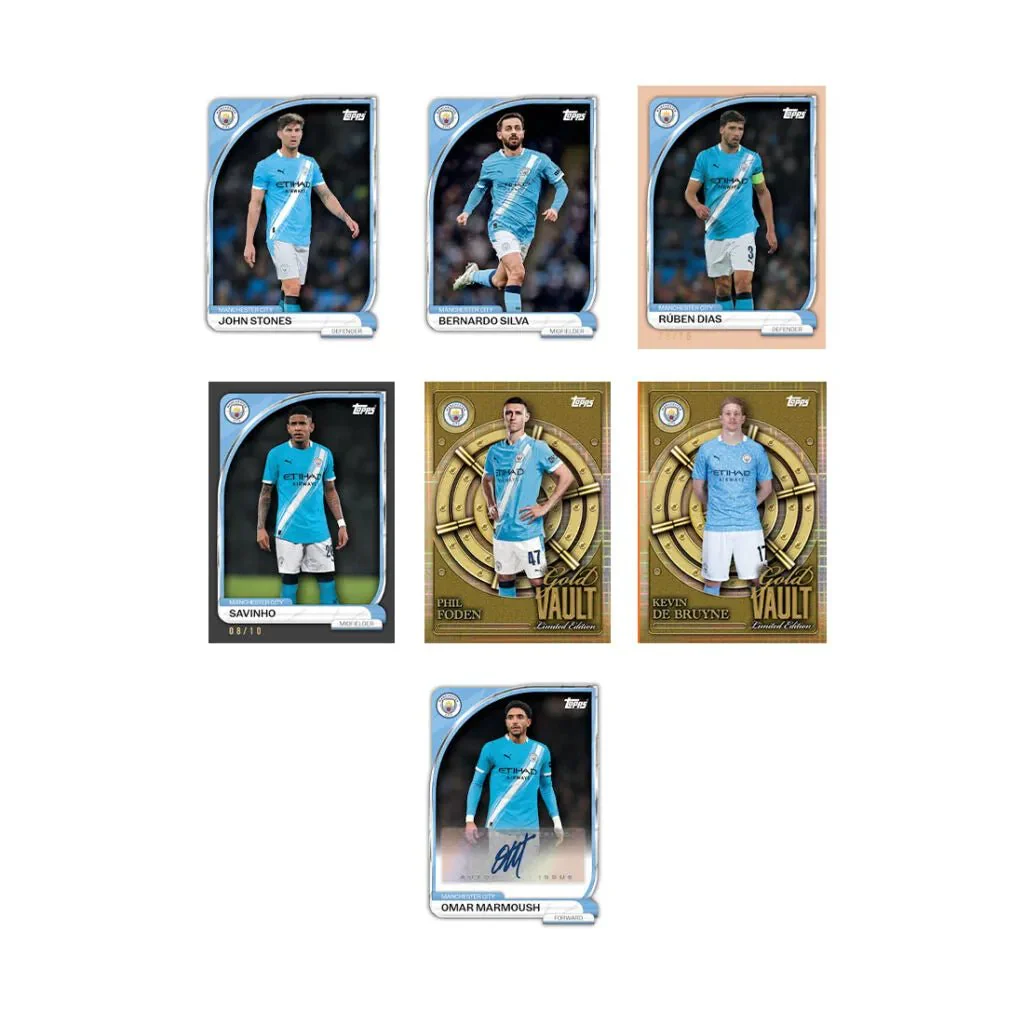Topps 2025-26 Manchester City Collector's Tin Set (35 Cards) - Image 2