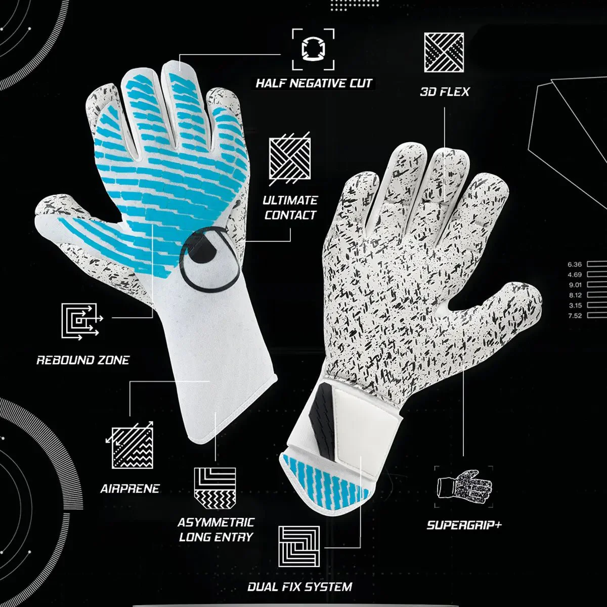 Uhlsport Cybertec Supergrip+ HN Goalkeeper Gloves - Image 9